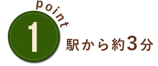 Point1 駅から約3分